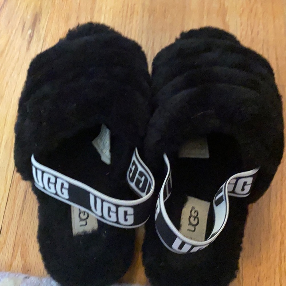 Black UGG slippers